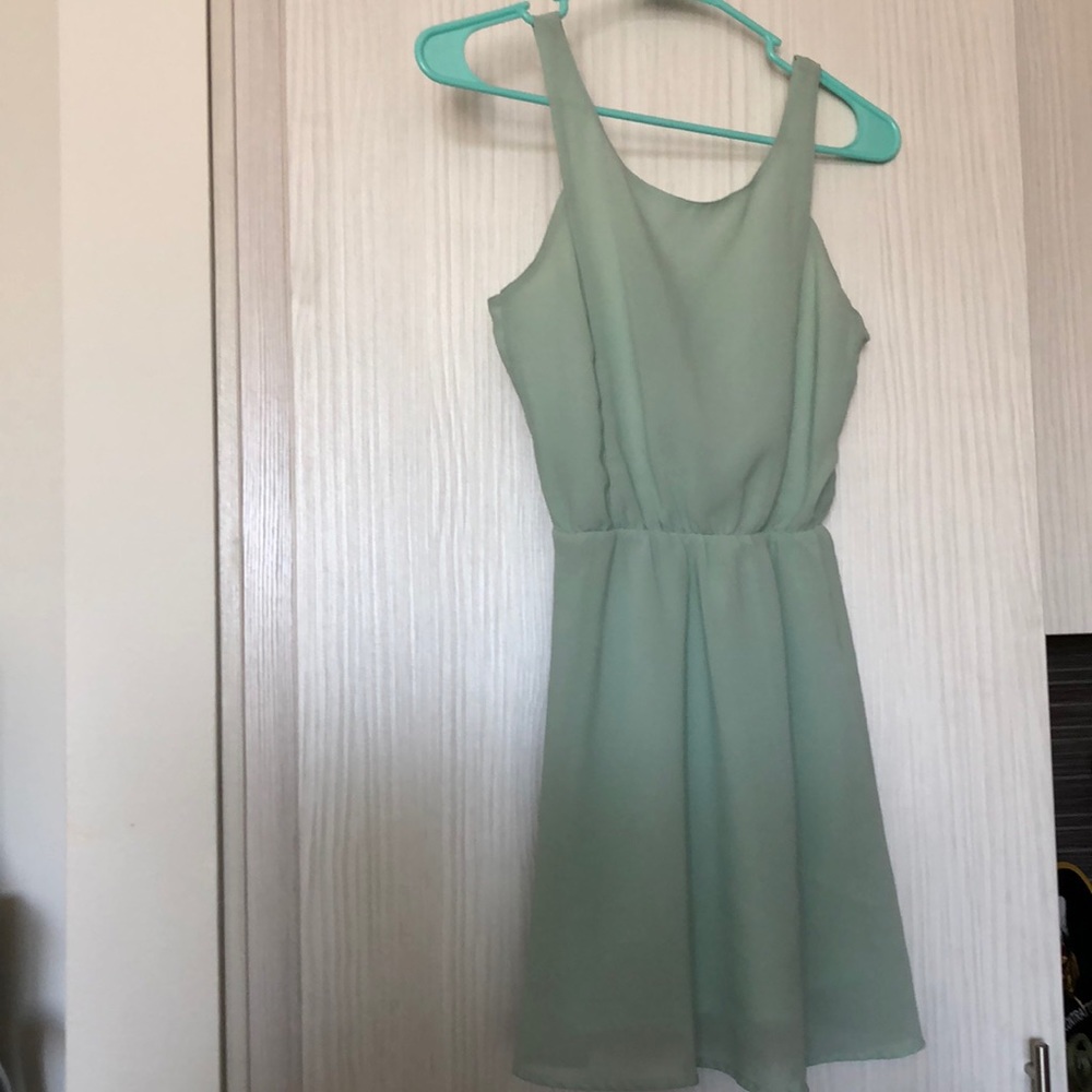 H&M divided sea foam green tank dress